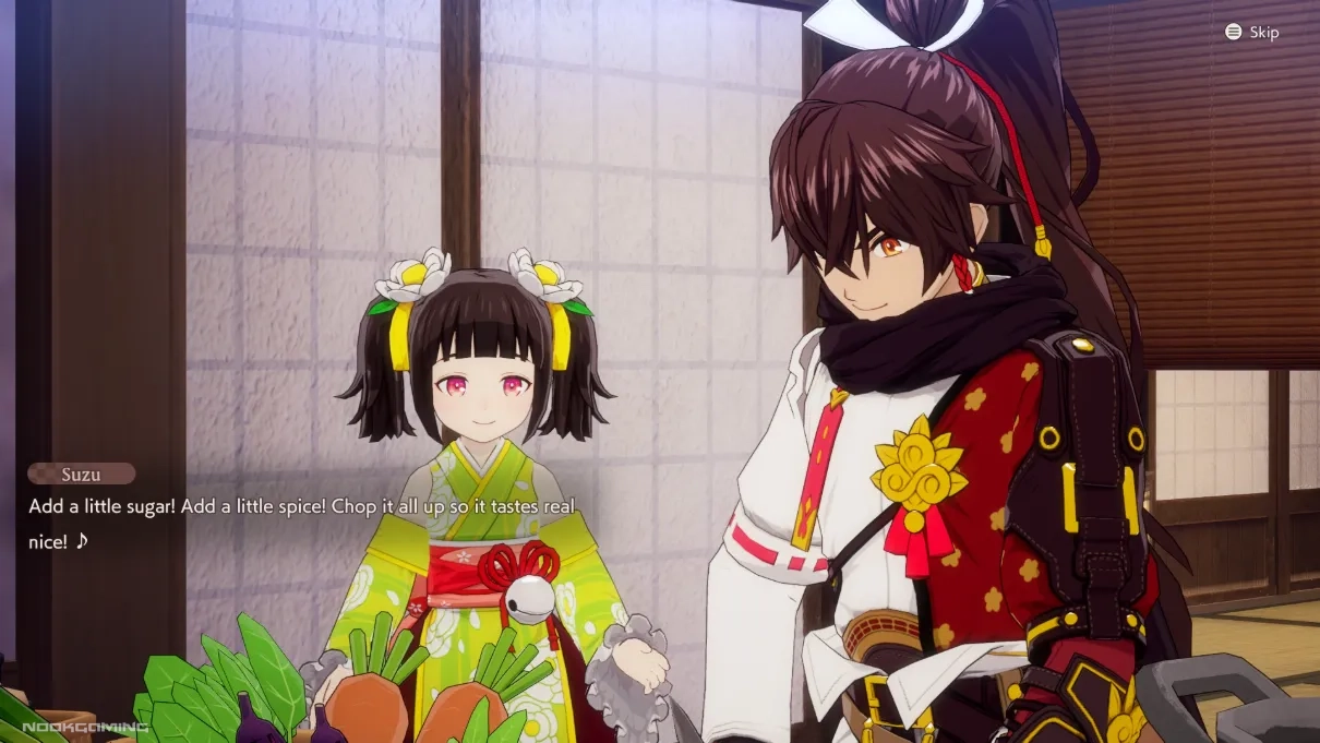 Tag team cooking in Rune Factory: Guardians of Azuma