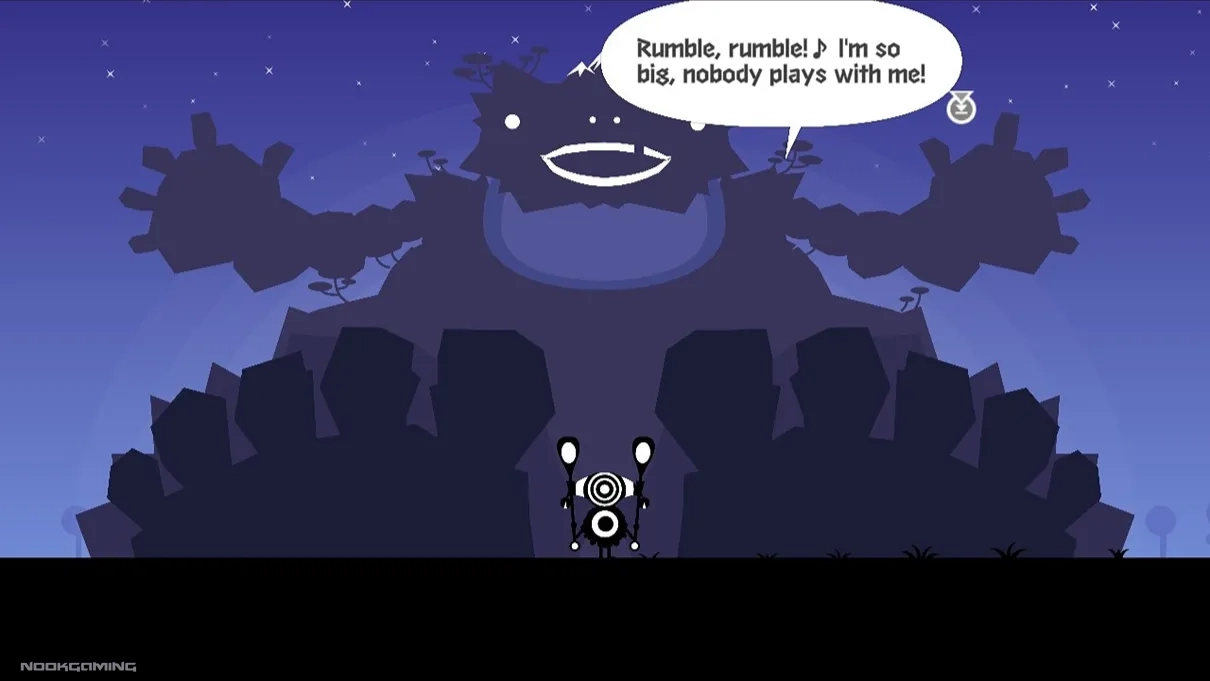 Rumble Thump the Baby Mountain and Kon Kinpon (Minigame in PATAPON 1+2 REPLAY)