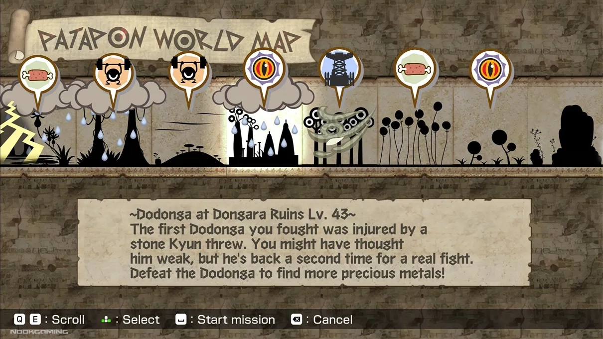 Patapon 2 World Map (in PATAPON 1+2 REPLAY)