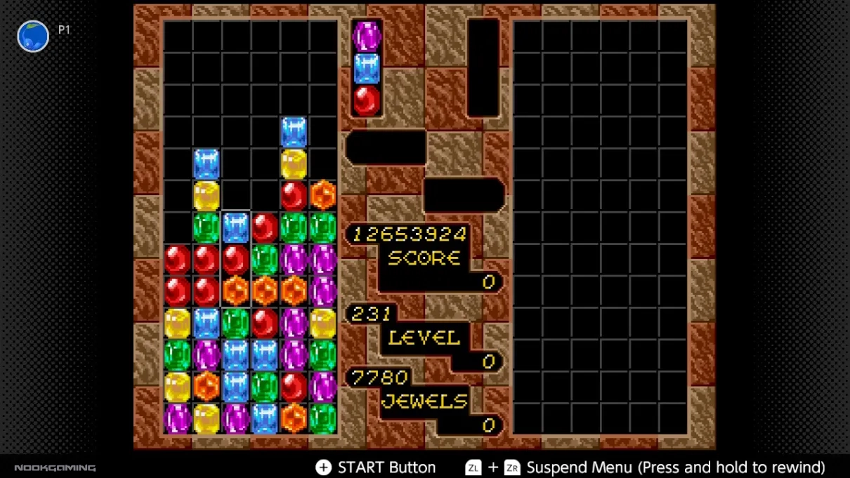 Setting off a chain in level 231 of Columns