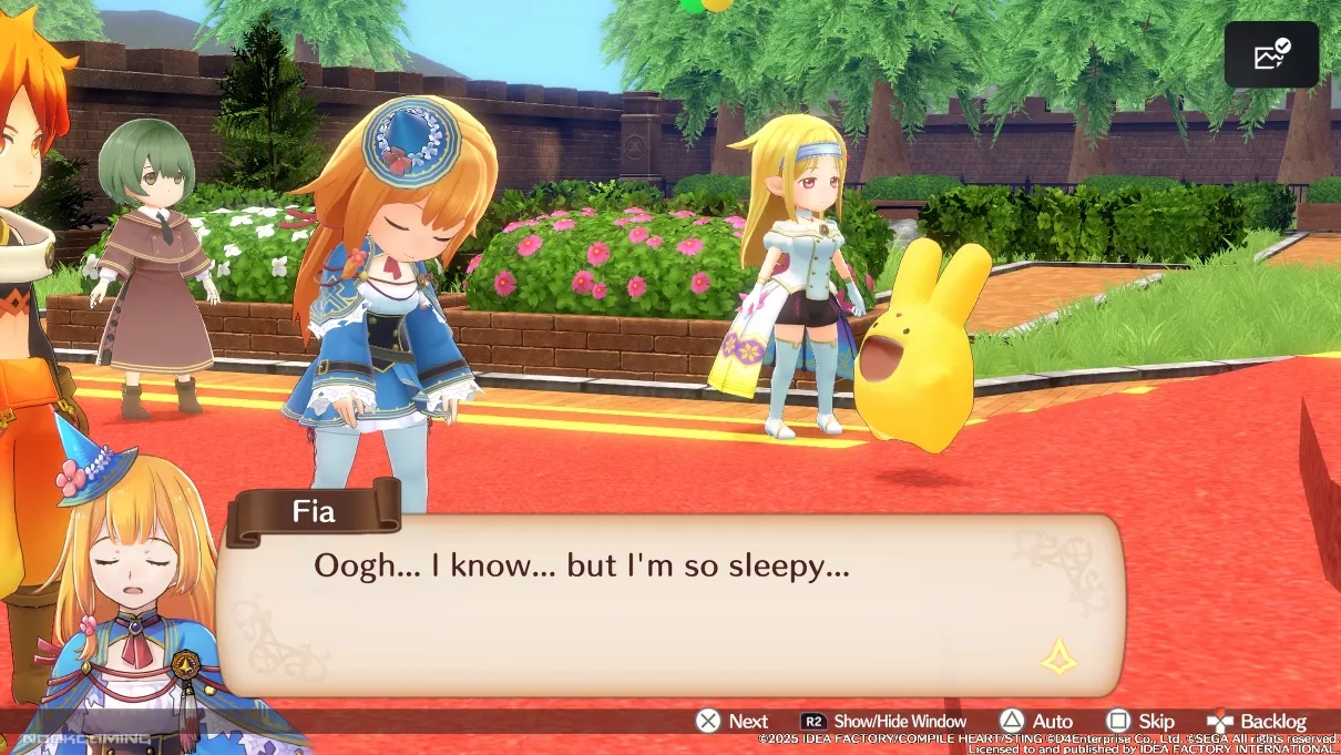 Fia falling asleep at the entrance ceremony