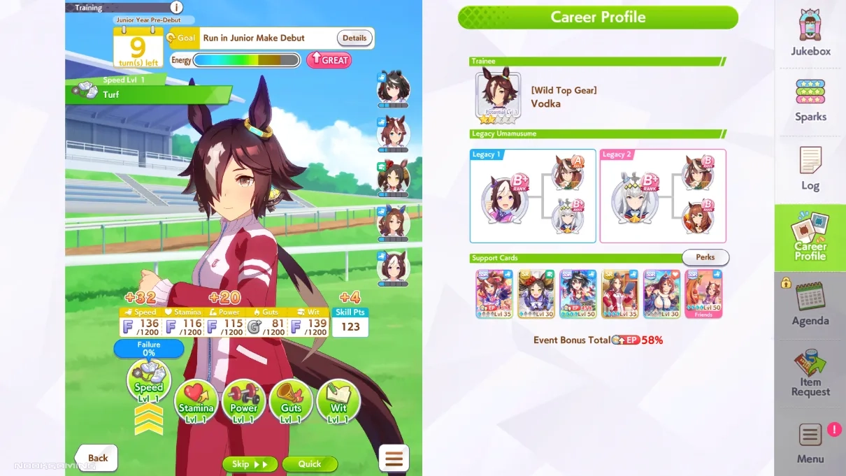 Umamusume: Pretty Derby - Training options