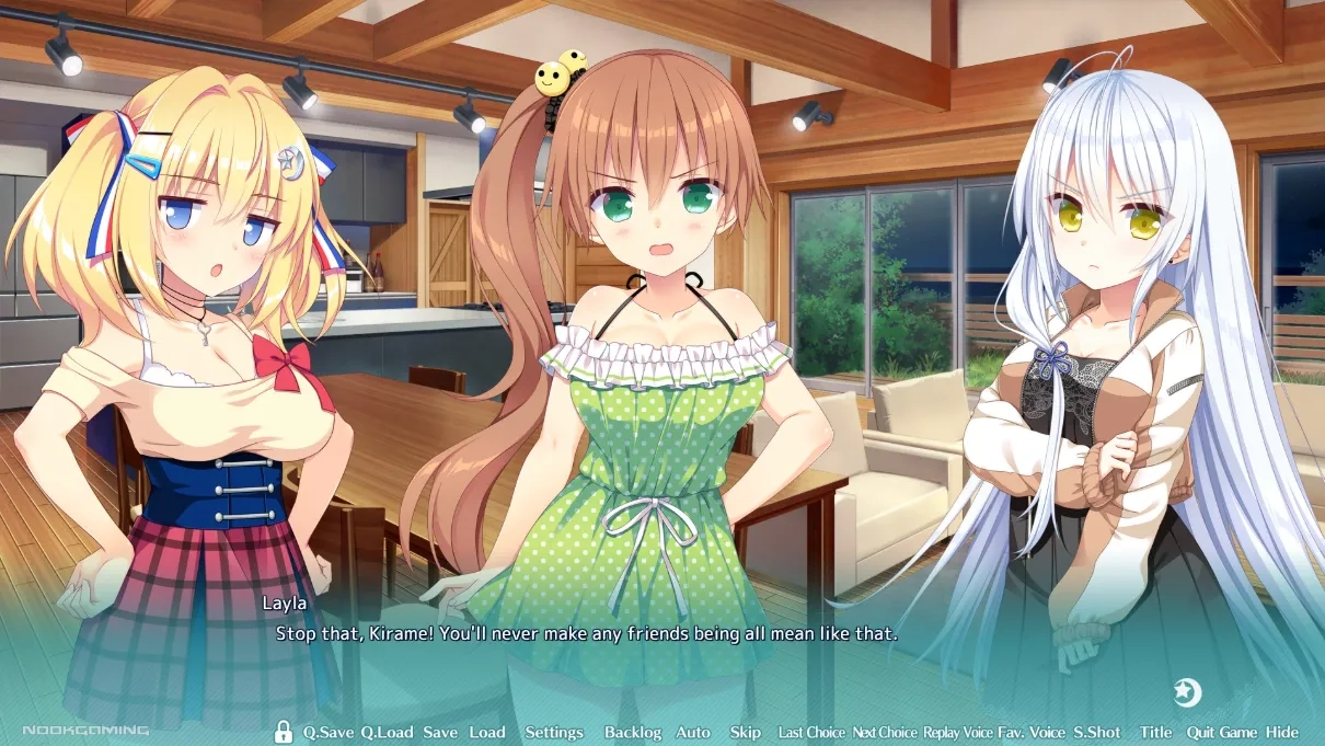 Several Heroines (Kirame, Miyako, and side-heroine Layla) in Futamata Ren'ai: Two Times the Trouble