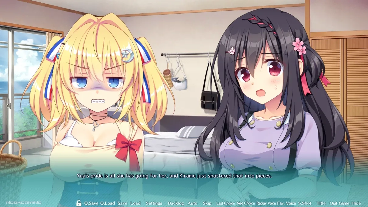 Yua and Kirame talking rudely around Nao