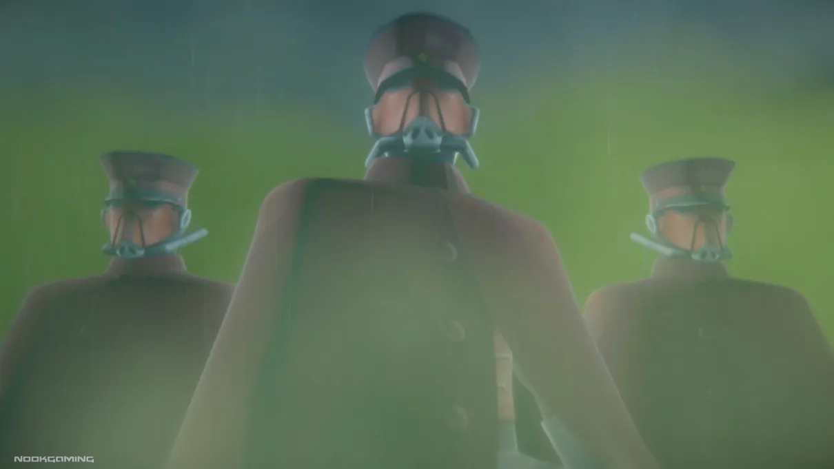 Mysterious masked figures in Raidou Remastered: The Mystery of the Soulless Army