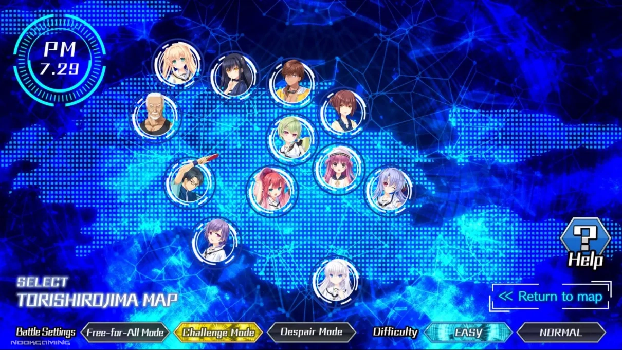 Islapong map in Summer Pockets Reflection Blue