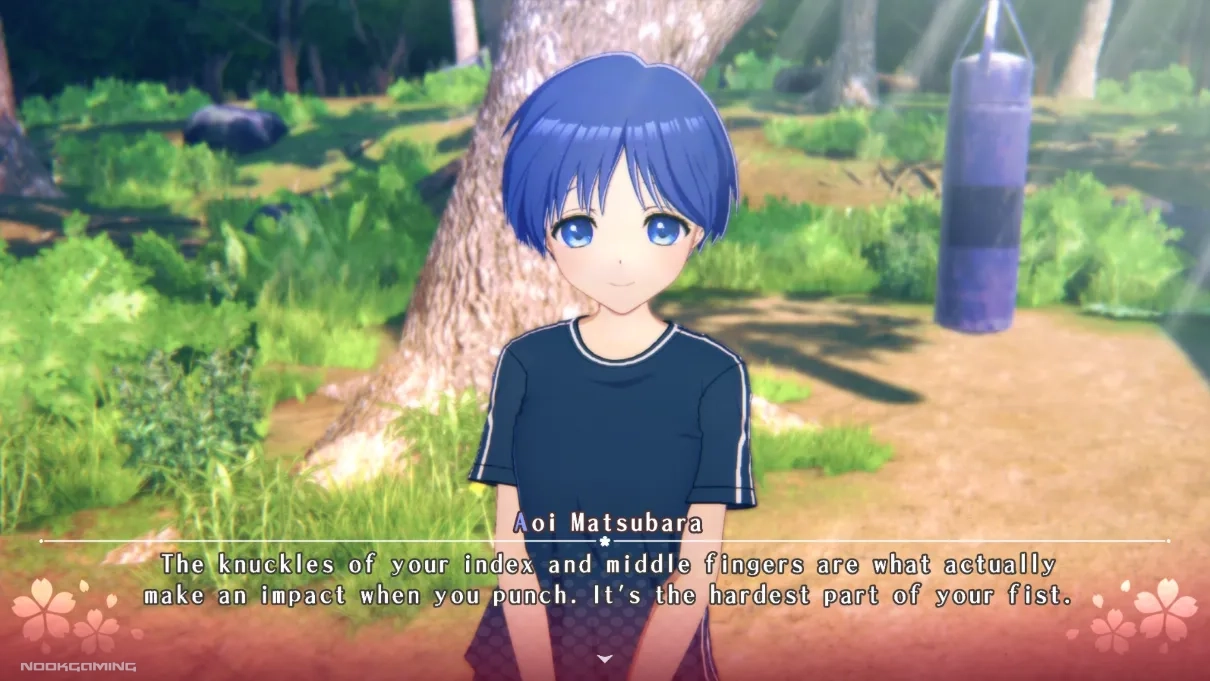 Aoi teaching you martial arts
