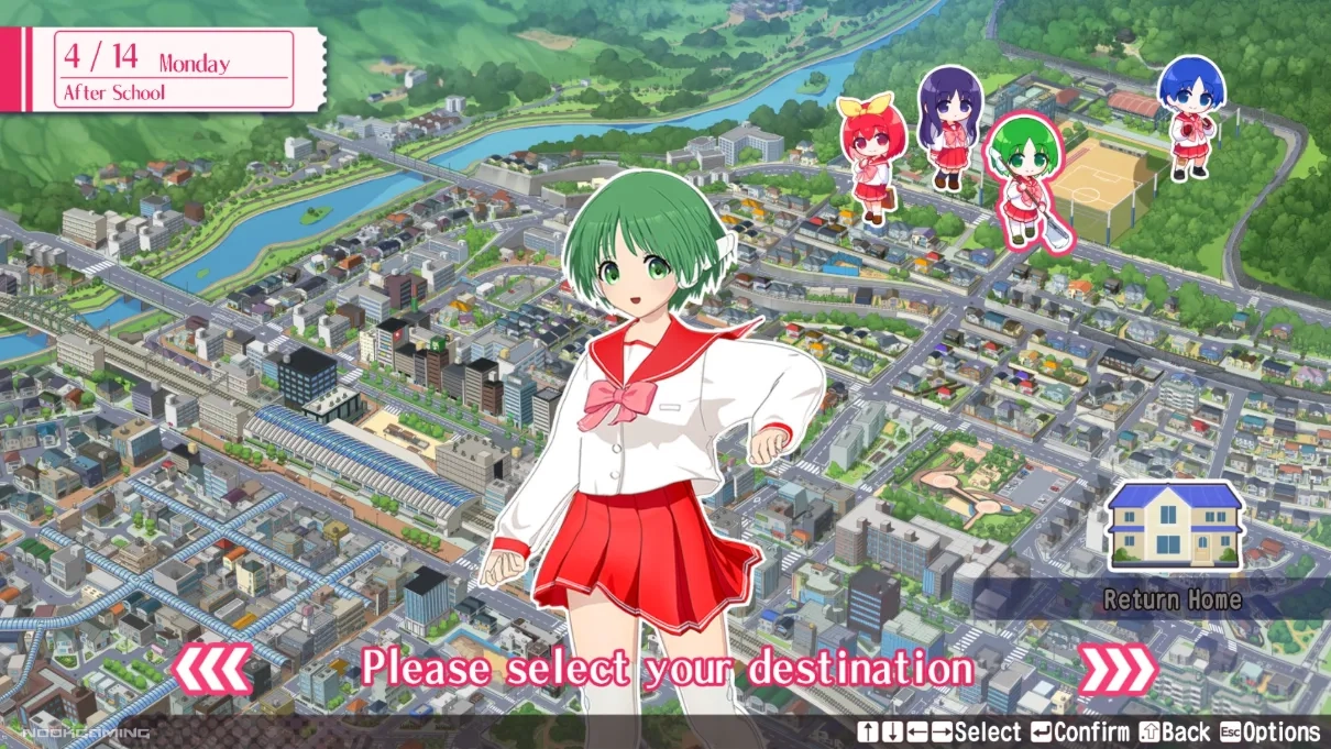 Map of ToHeart showing Multi and other heroines