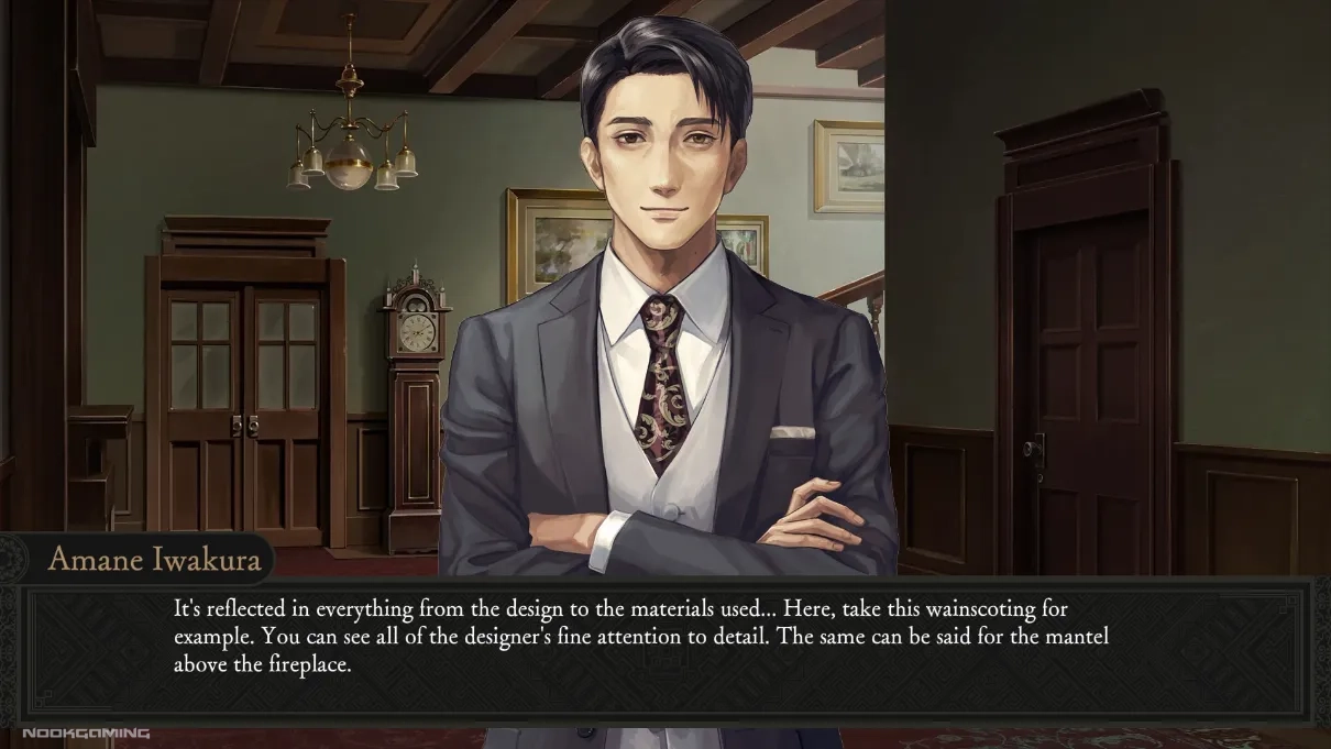 Amane on the intricacy of the mansion's designs in Iwakura Aria