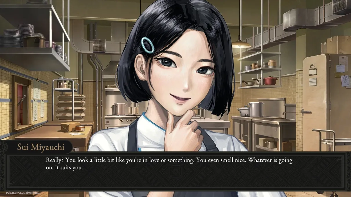 Sui making a remark on Ichiko's blooming appearance