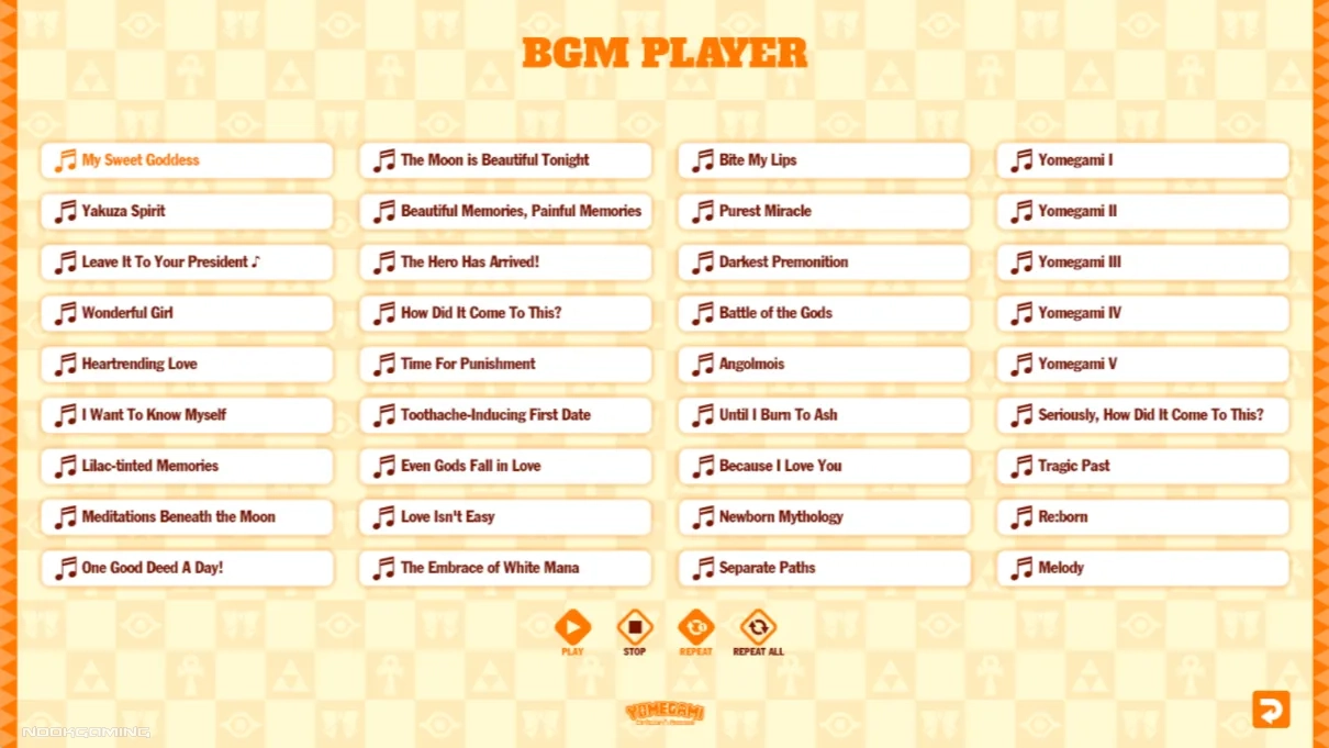 BGM list of Yomegami: My Sweet Goddess!