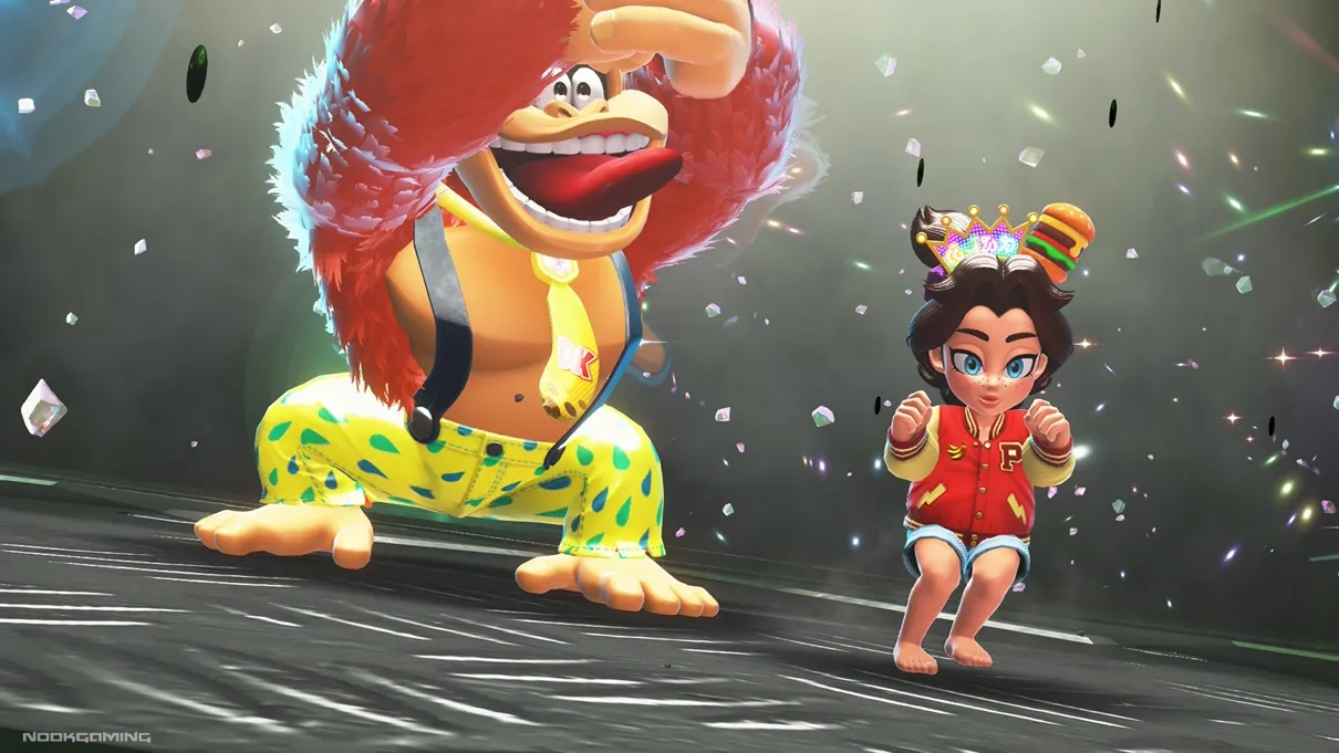 DK and Pauline excited in Donkey Kong Bananza
