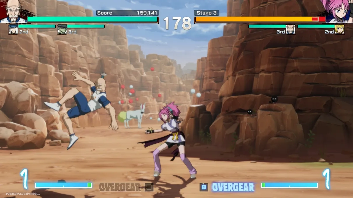 Fighting in the desert in Hunter x Hunter: Nen x Impact