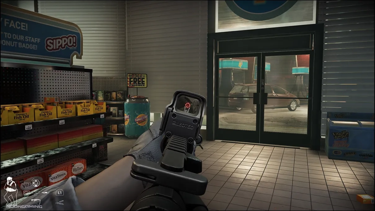 Aiming a gun in-game