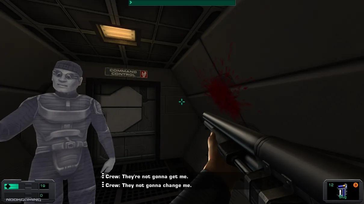 An apprehensive crewmate in the control room area