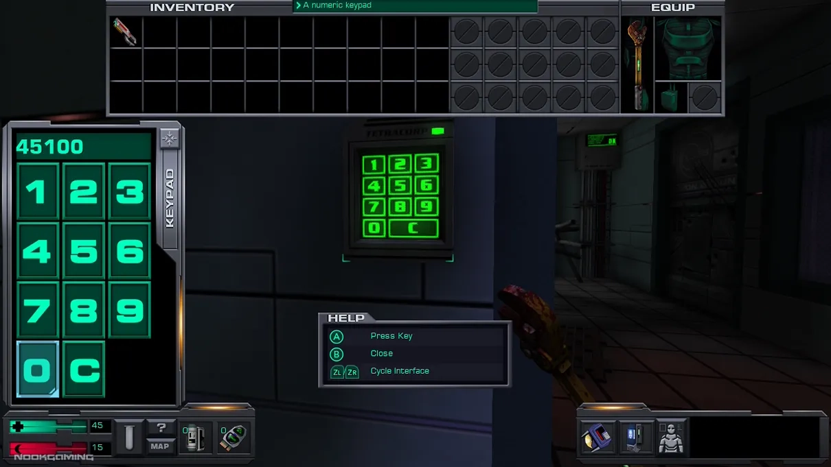 Hacking keypad in System Shock 2 Remastered