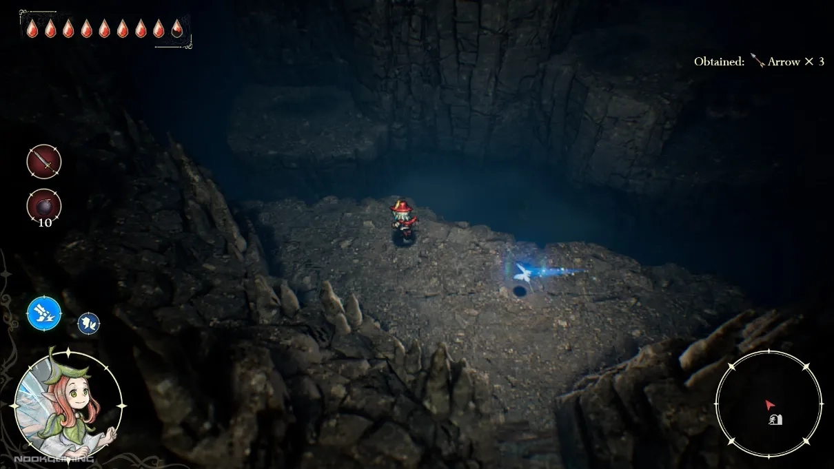 Exploring a cave in The Adventures of Elliot: The Millennium Tales