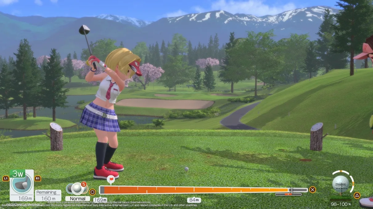 Showing the three tap impact bar in Everybody's Golf Hot Shots