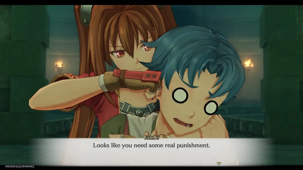Estelle giving a kid a noogie