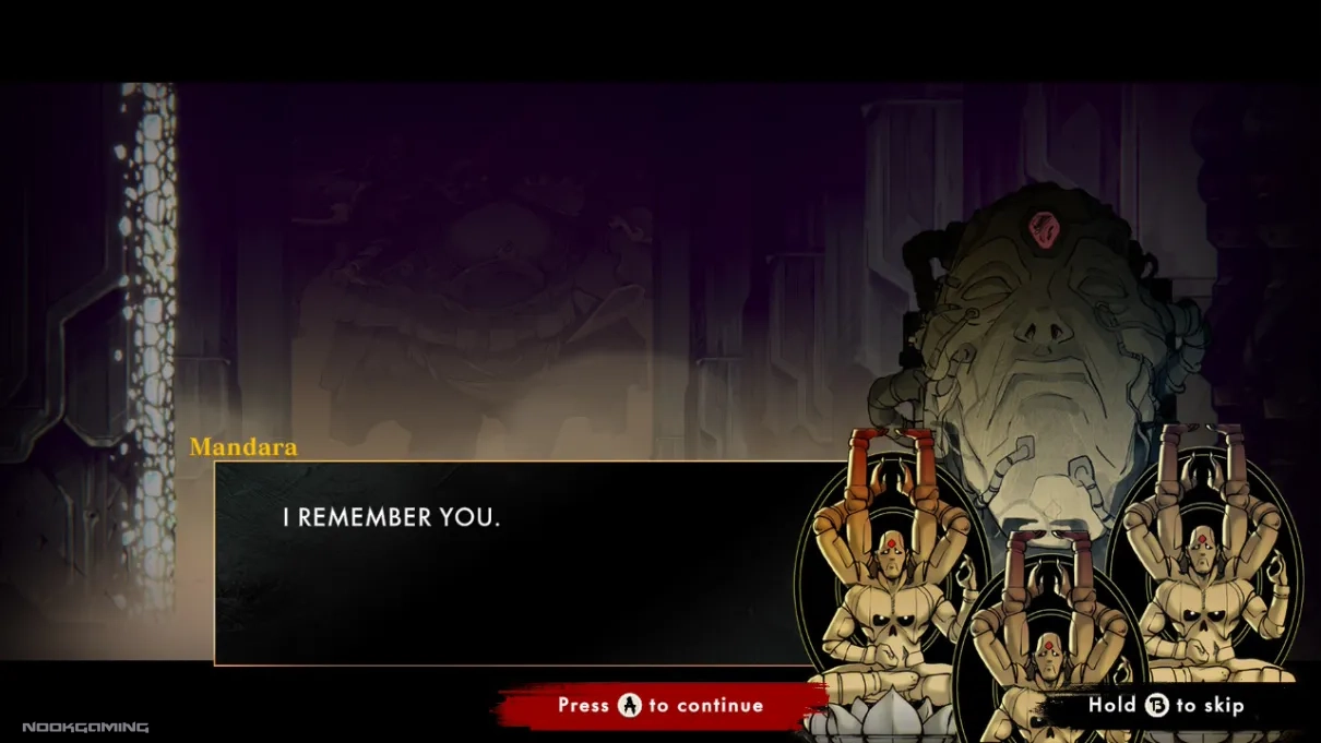 Mandara dialogue in Shinobi: Art of Vengence