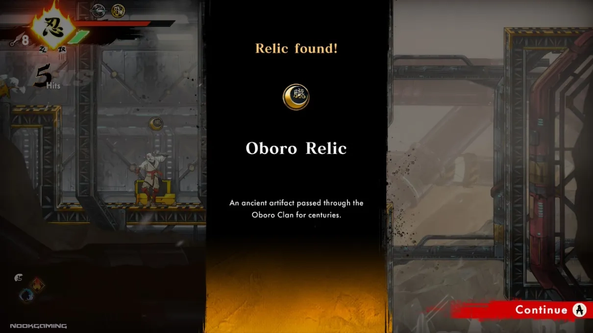 Finding a Relic in Shinobi: Art of Vengence