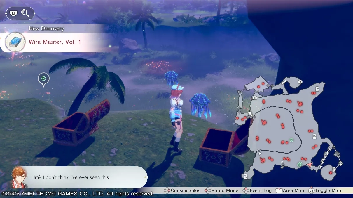 Atelier Resleriana: the red alchemist & the white guardian - how to unlock all wire actions guide - Bungee Gem - Green Location