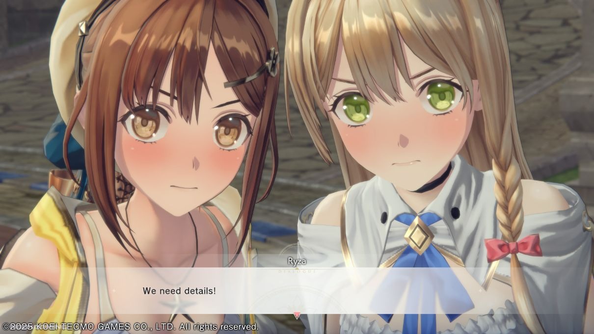 Ryza and Klaudia (from Atelier Ryza) asking for details