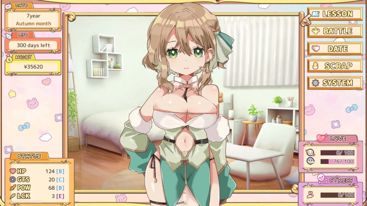Simulation Gameplay menu in Menhera Doll