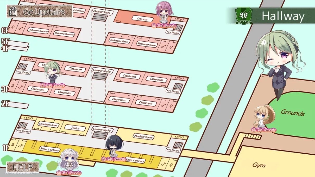 School map in Home Sweet Homecoming