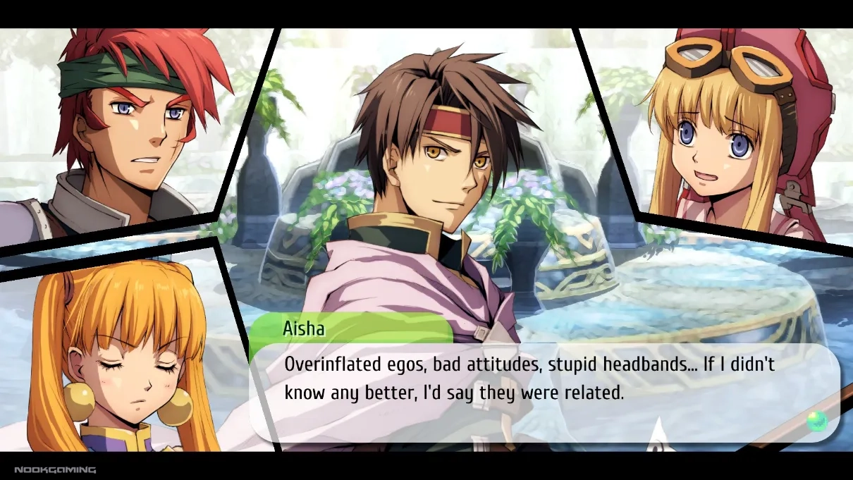 Aisha from Ys Seven commenting on Agate and Geis's similarities