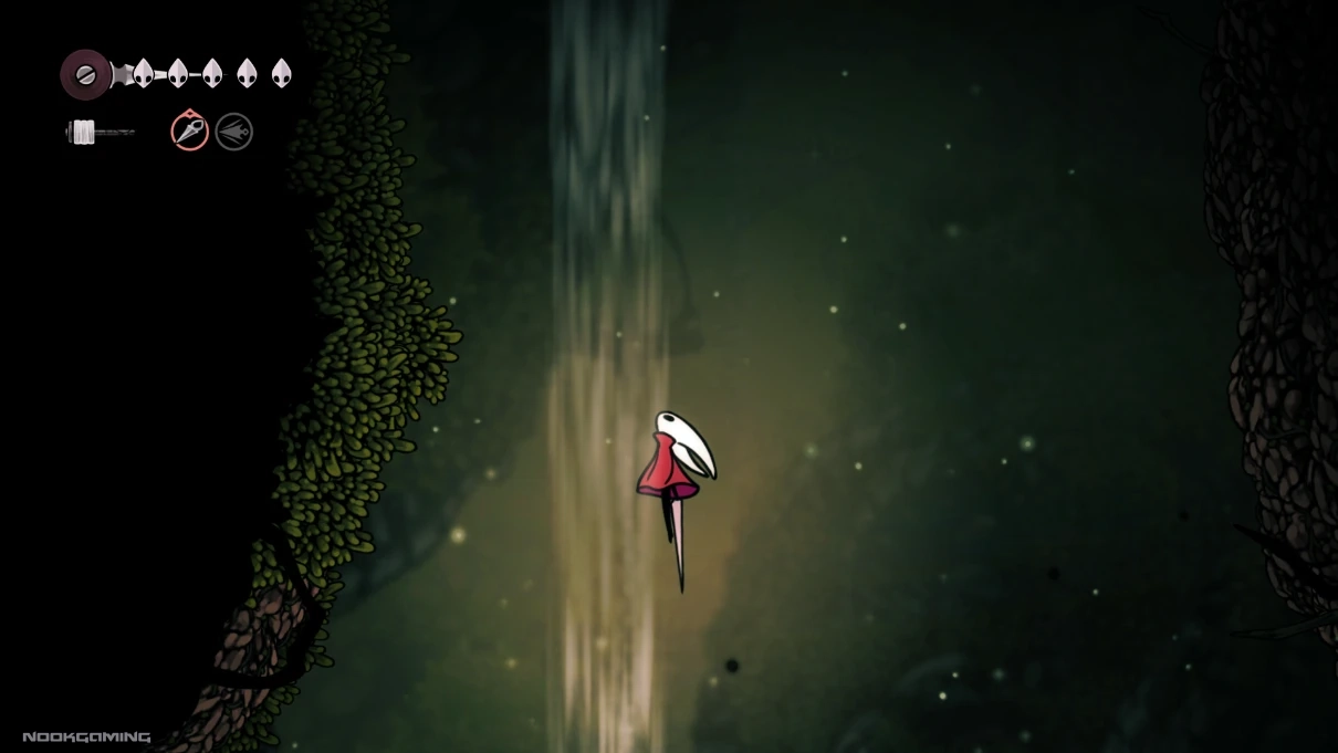 Hornet soaring with the winds in Hollow Knight: Silksong