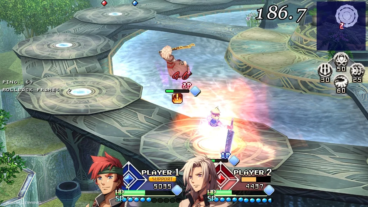 Online match in Ys vs. Trails in the Sky: Alternative Saga