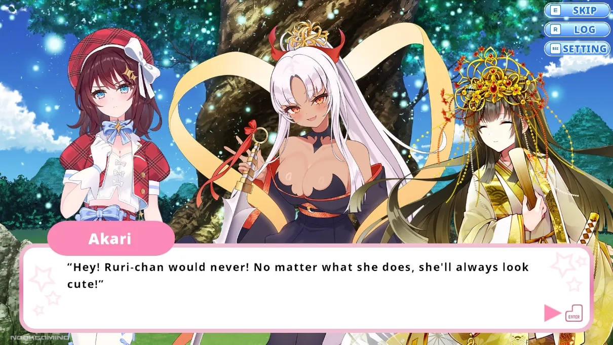 Akari talking highly of Ruri