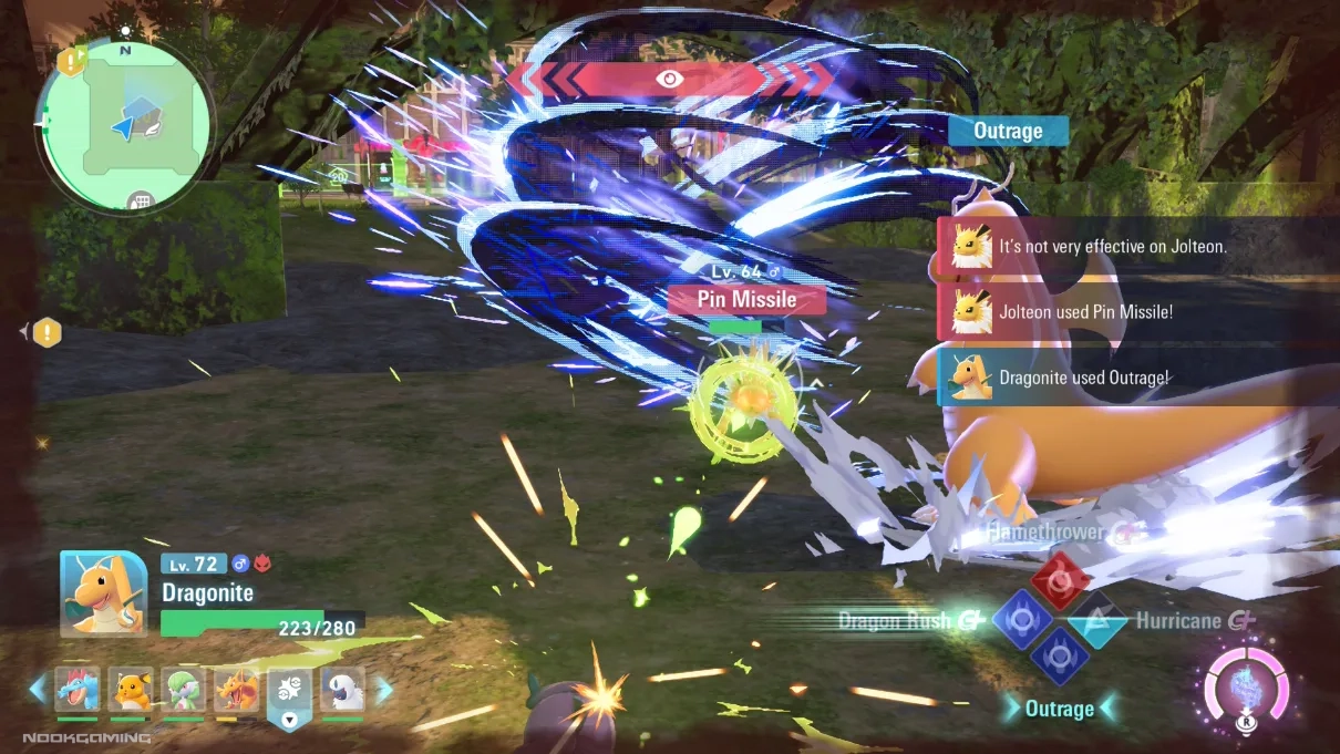 Battle gameplay in the final Wild Area in Pokémon Legends: Z-A