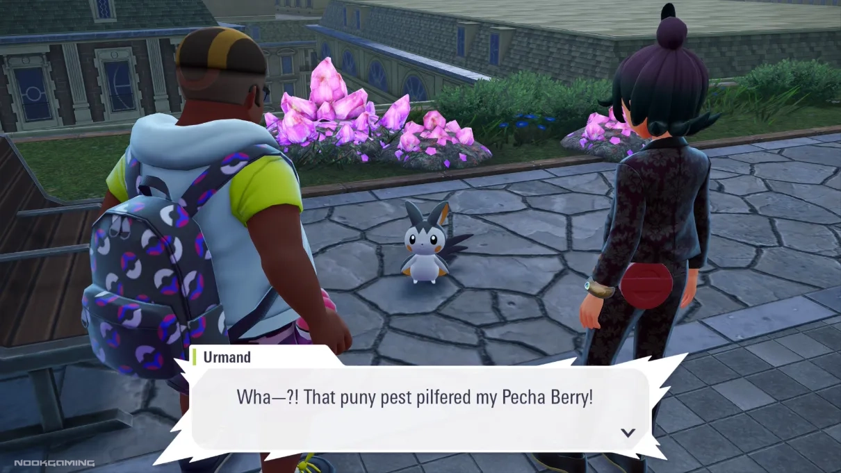 Encountering a pesky Emolga in Lumiose City