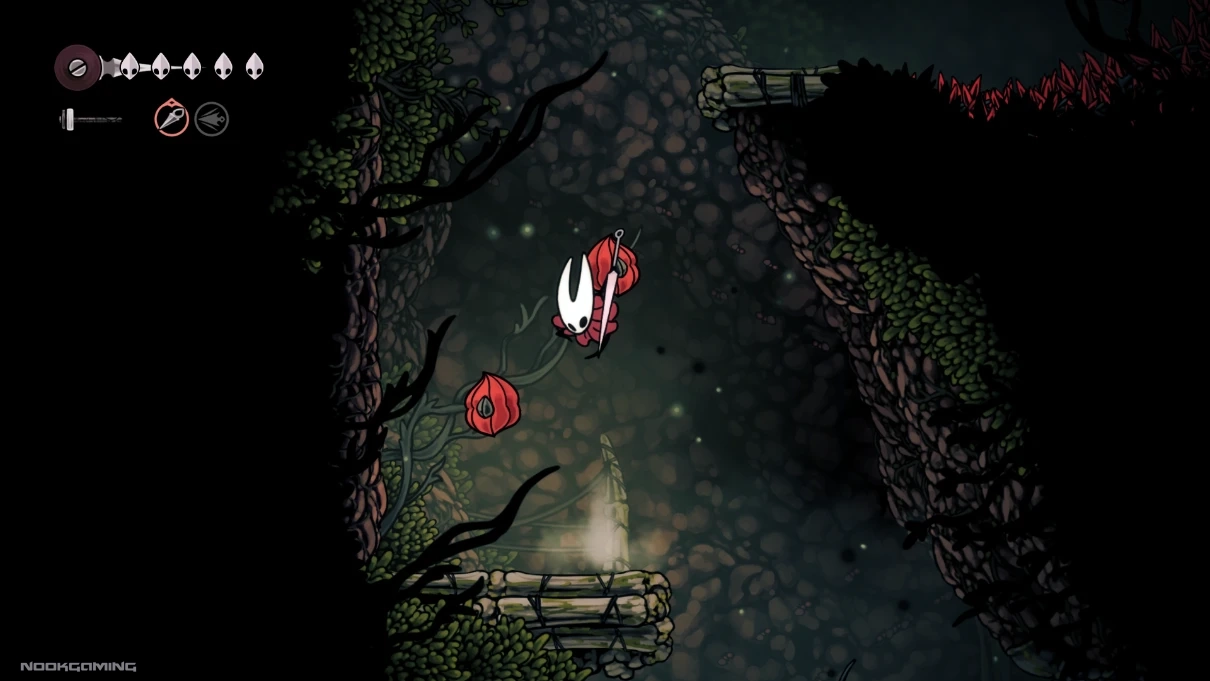 Platforming section bouncing on flowers
