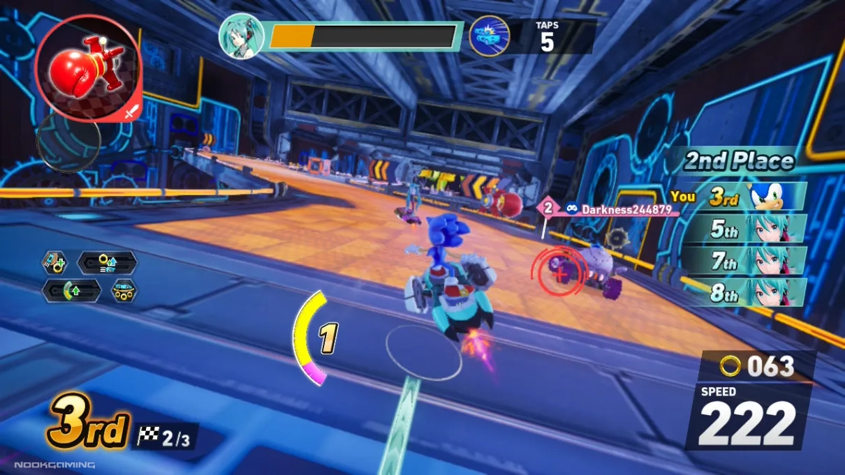 Taking a corner in Sonic Racing: Crossworlds