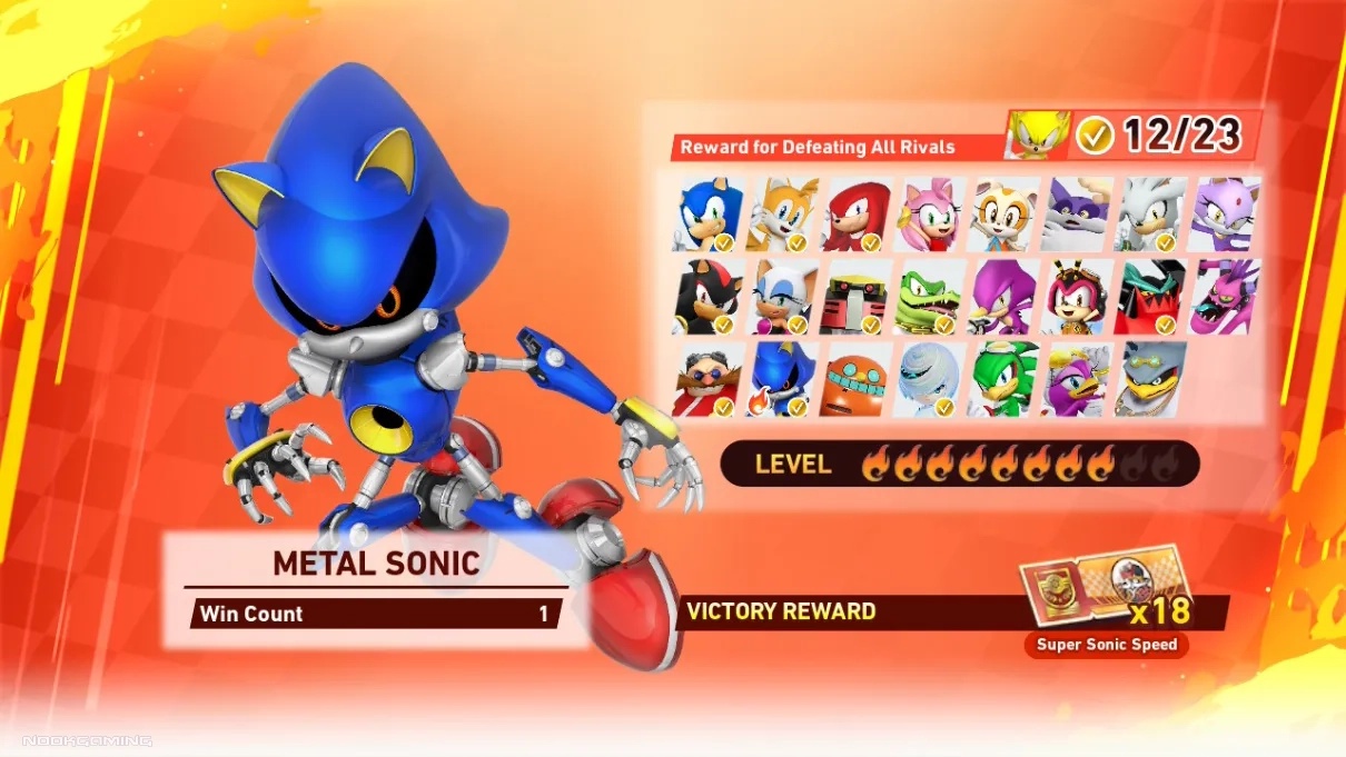 Character Selection Screen in Sonic Racing: Crossworlds
