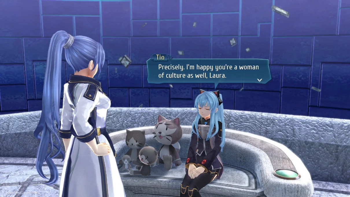 Tio and Laura (of Class VII) sharing in their love for the Mascot character Mishy