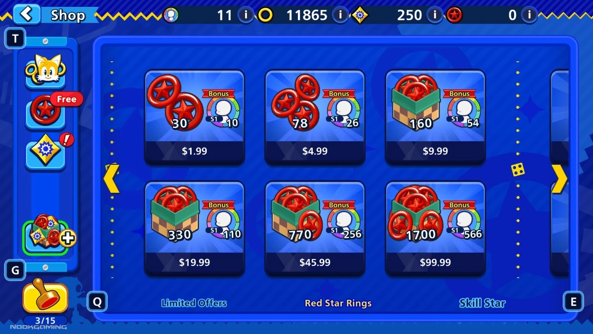 The store of Sonic Rumble