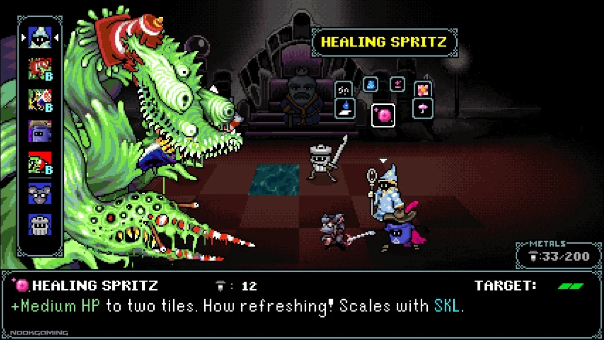 A late game boss while low on MP