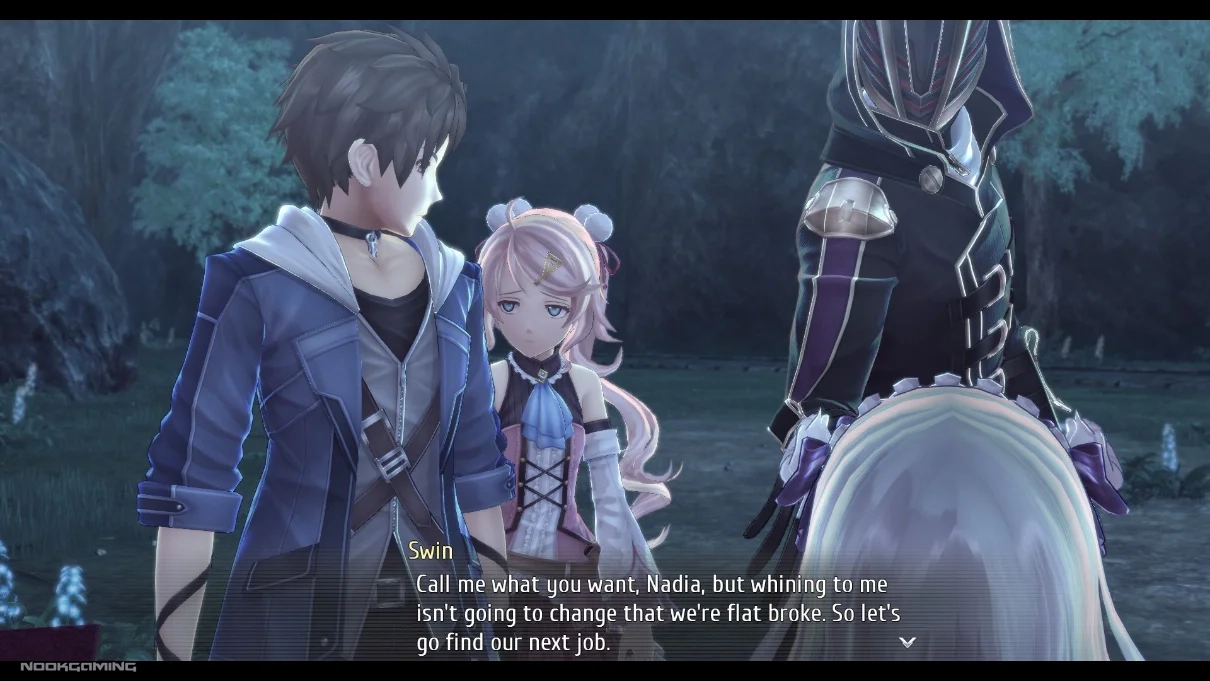 The C team ("C", Nadia, Swin, and Lapis) in The Legend of Heroes: Trails into Reverie