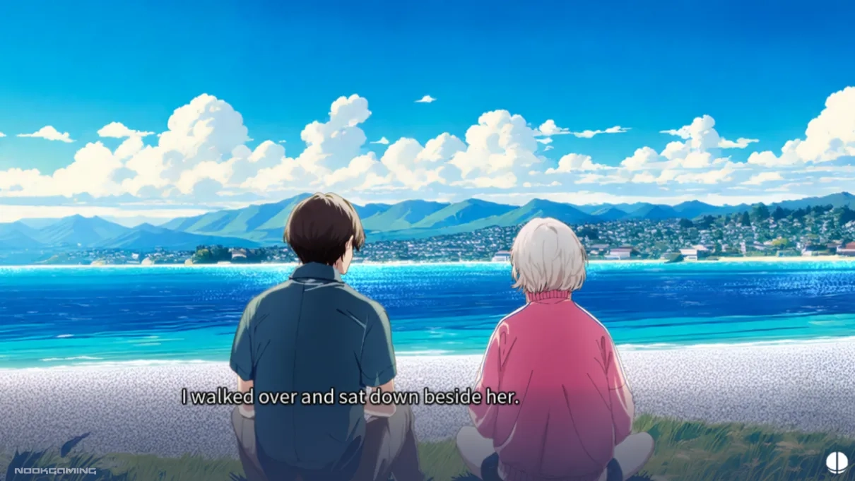 Aruto and Sari on the beach