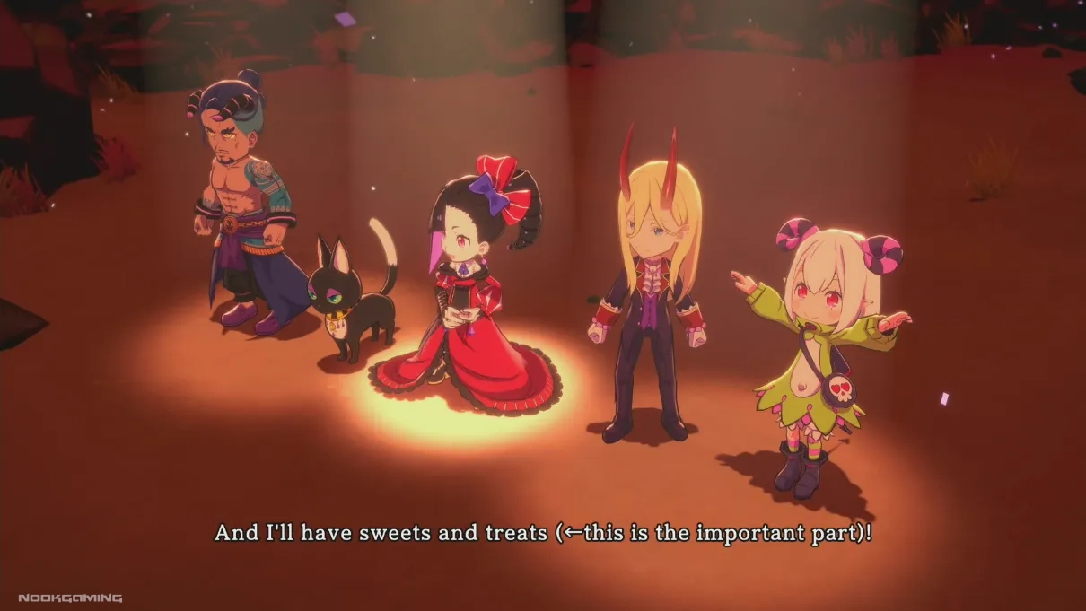 Spotlight shone on Étrange singing about sweets