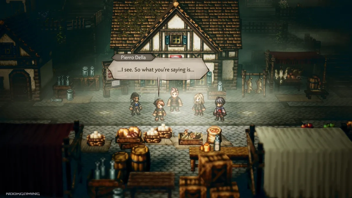 Some speech in Octopath Traveler 0