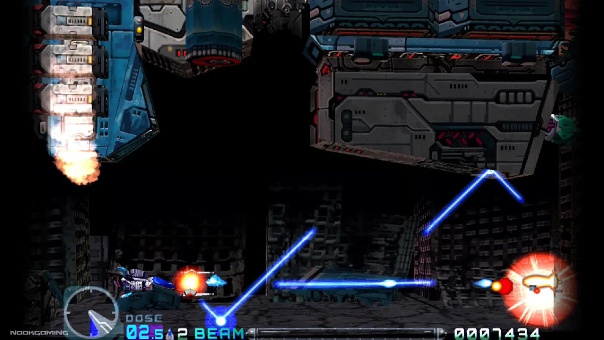 A missile in R-Type Delta: HD Boosted