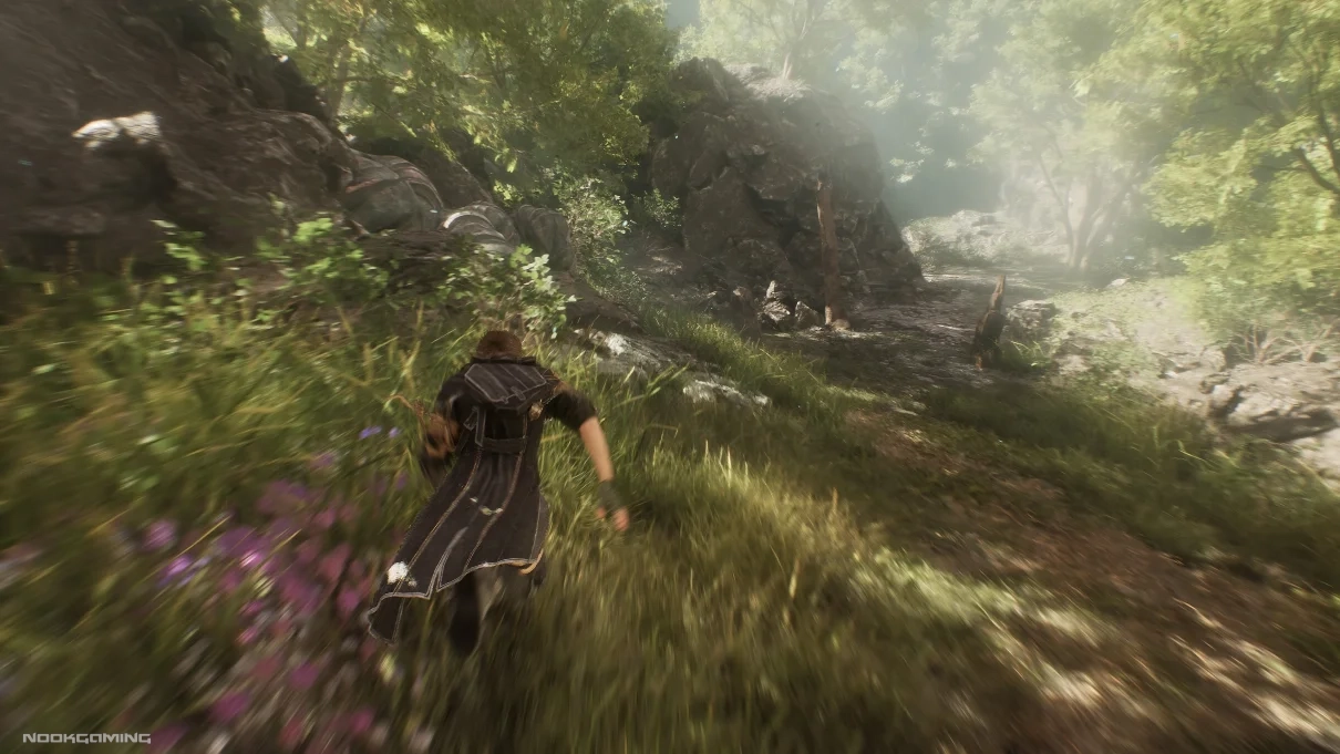 Gustave running through an early game field