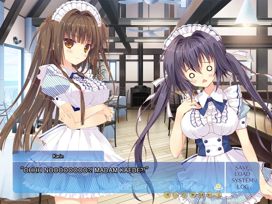 Kaede and a moping Karin in A Maiden's Serenade