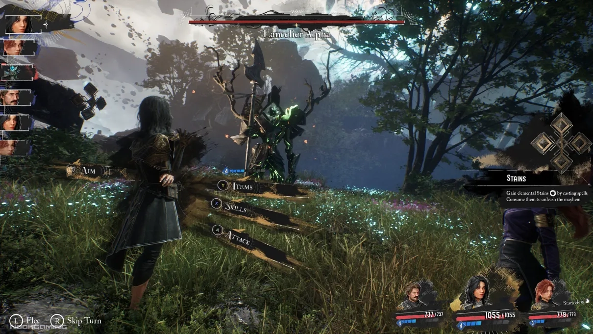 Battle menu in Clair Obscur: Expedition 33