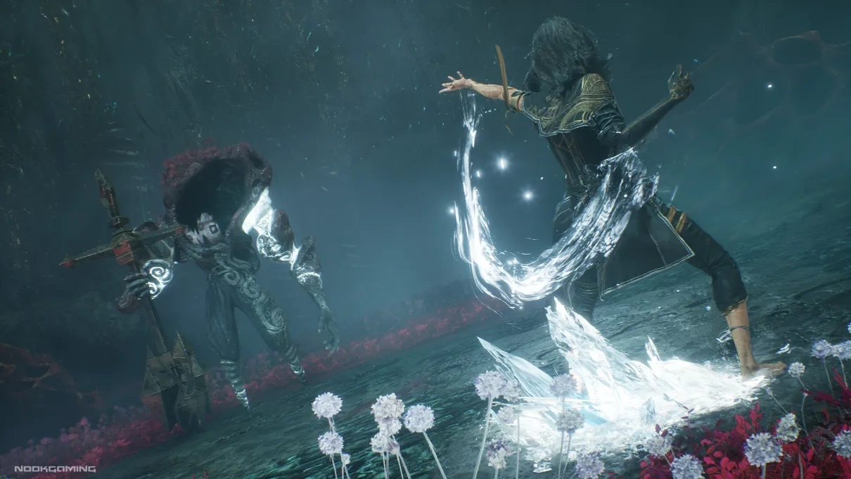Cinematic ice attack animation
